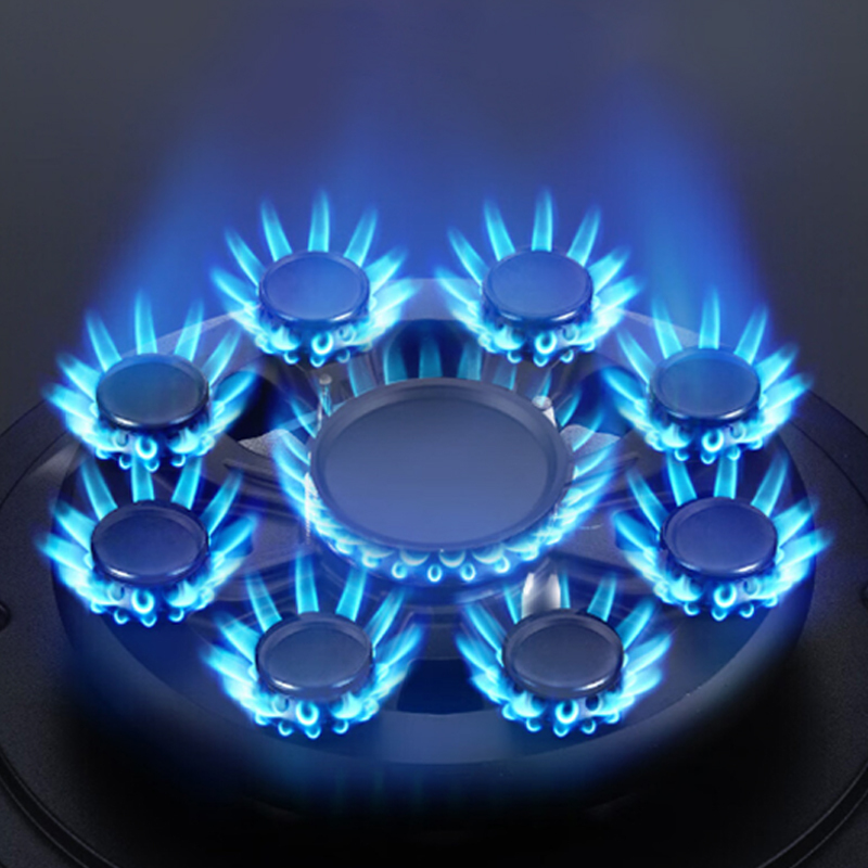 AIER爱尔燃气灶JZT-1223天然气5.0kW大火力台嵌两用九头烈焰猛火可拆洗保洁炉头聚能环炉架+铜火盖