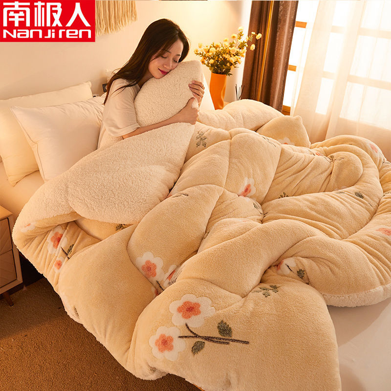 被子冬被10斤双面绒棉被加厚保暖秋冬季冬天毛绒被芯高清大图
