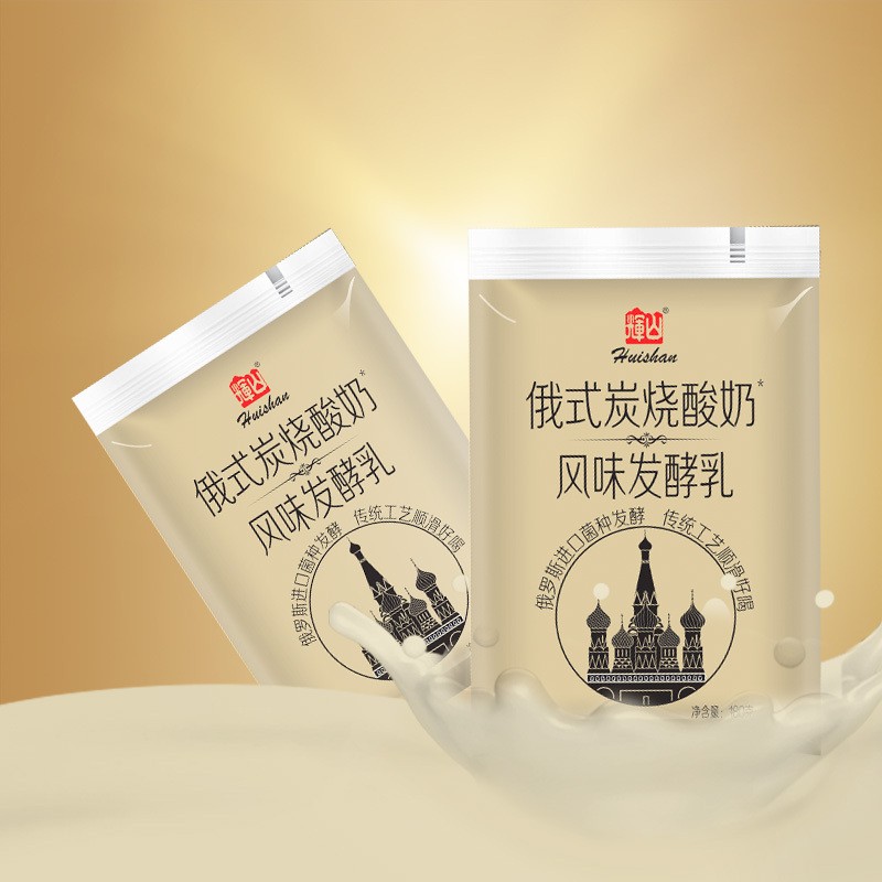 越秀辉山 俄式炭烧酸奶风味发酵乳 180g*6袋 网红烤酸奶 自营牧场 輝山,Huishan