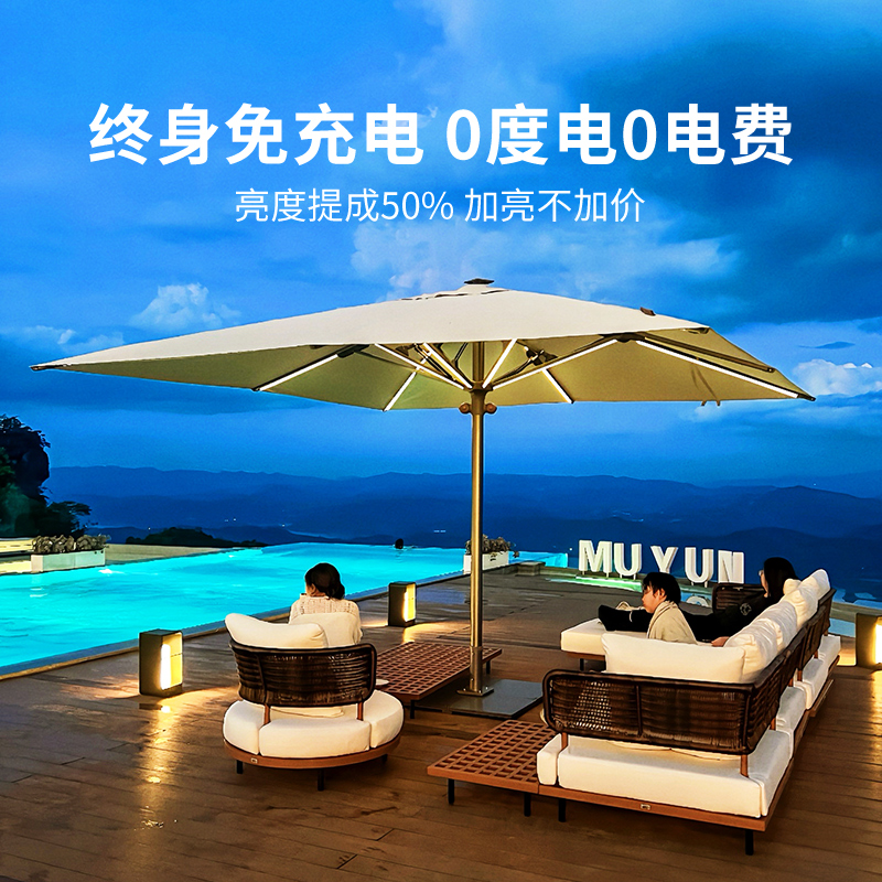 紫叶大型落地遮阳伞户外伞遮阳棚大伞停车景区商用店铺门口太阳伞高清大图