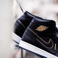 Air Jordan 1 City 乔1男女鞋 洛杉矶全明星款AJ1黑金中帮篮球鞋555088-031
