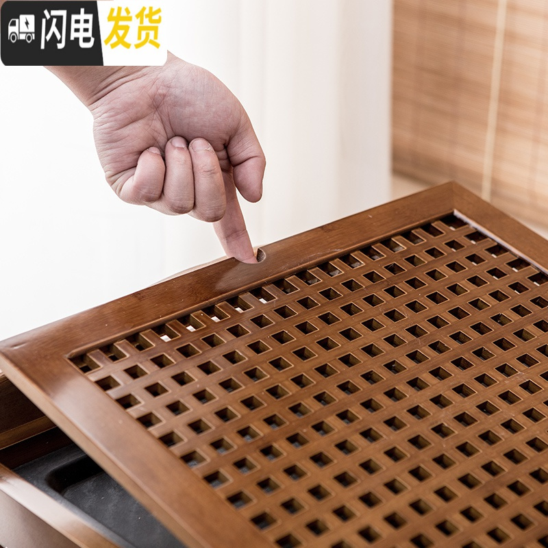 三维工匠茶车移动茶台家用全自动简约茶盘客厅功夫茶具套装茶水柜小泡茶桌 本色茶车全自动茶炉+哥窑盖碗茶具套装