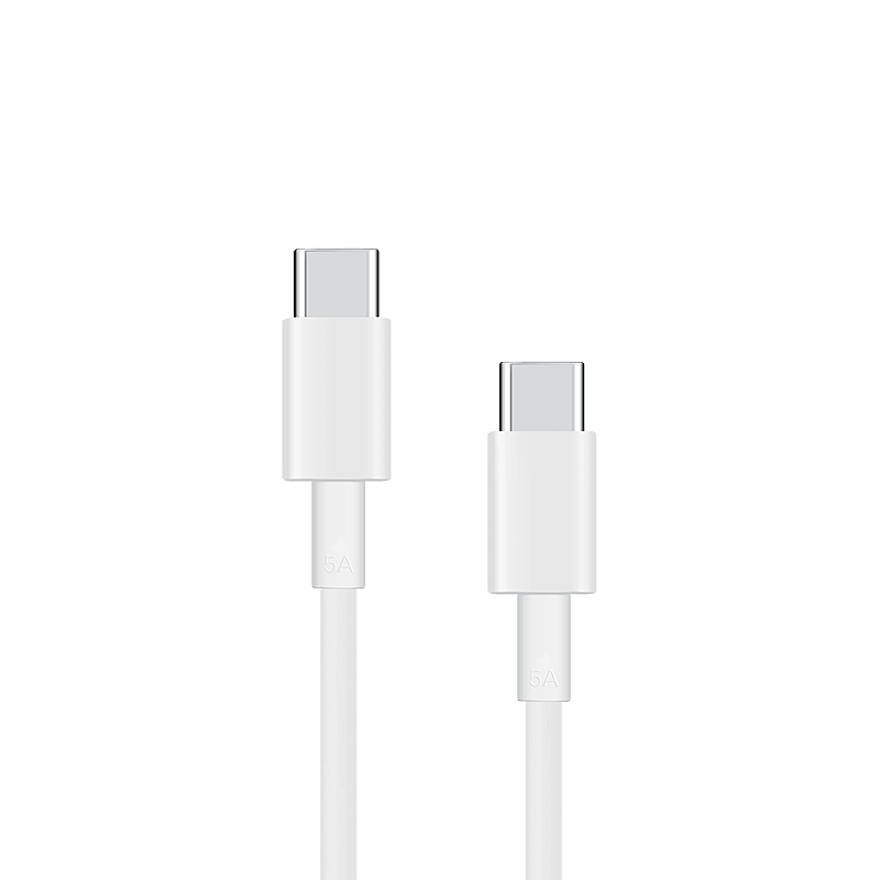 华为原装数据线 CP43 Type-C 转Type-C 5A快速充电 1m 白色 Type-C转Type-C 5A线