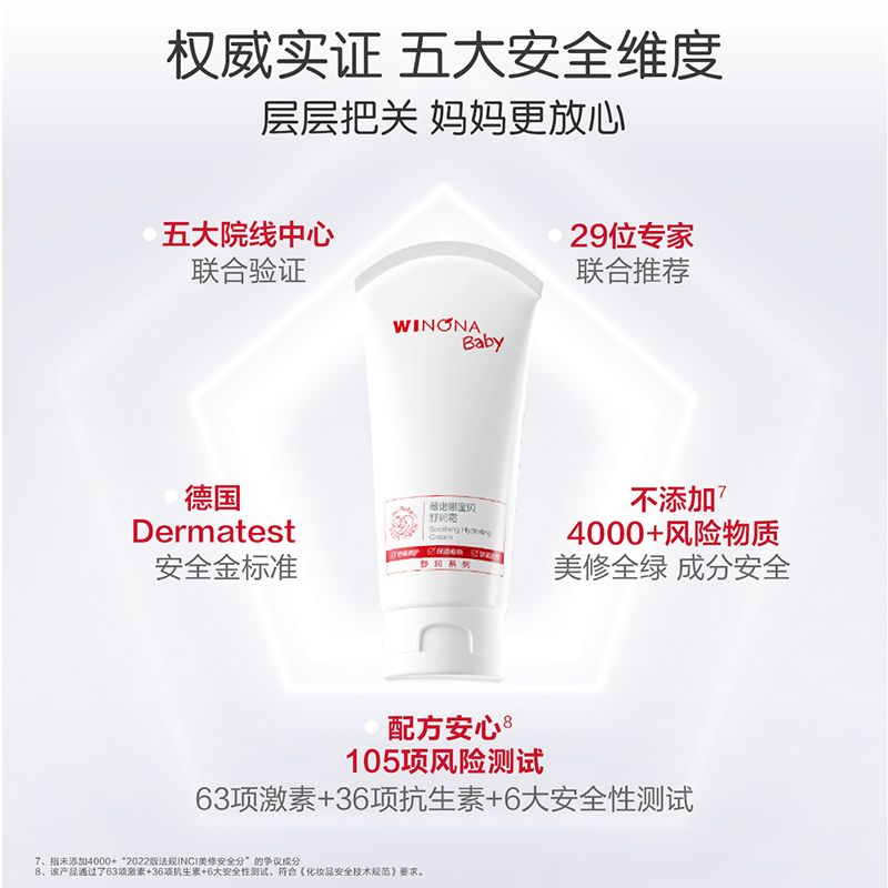 薇诺娜(WINONA)宝贝倍护洗发沐浴泡泡260ml+薇诺娜宝贝舒润霜100g高清大图