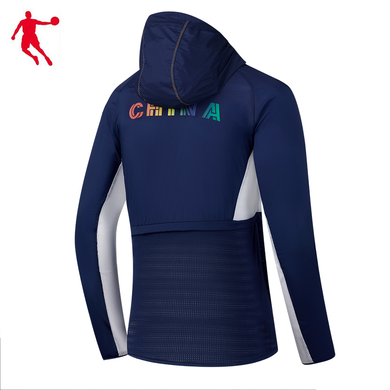 乔丹 梭织夹克 团购专享梭织夹克 男女同款 蓝丝绒/乔丹白 ZJD43221963A 件(4XL)高清大图