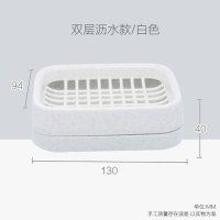 收纳用品肥皂盒双格皂盒便携带盖卫生间大号大双体沥水香皂盒收纳盒生活日用