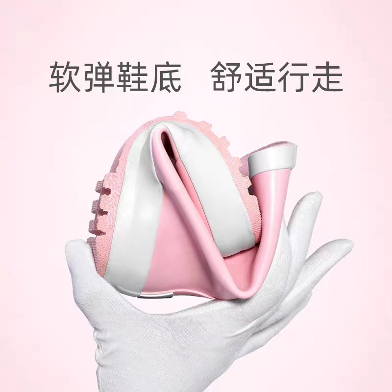 甜甜仔学院风橡胶雨鞋儿童雨鞋男童女童防滑水鞋宝宝雨靴女款学生雨靴男孩胶鞋高清大图