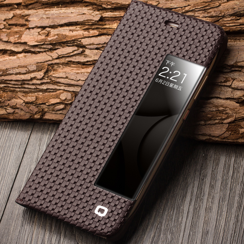 洽利华为p10真皮手机壳商务p10plus手机套智能休眠翻盖保护皮套视频