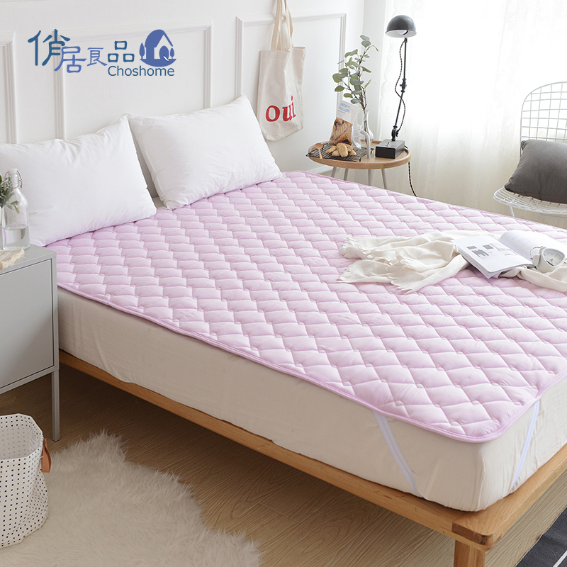 俏居(Choshome)家纺 纯色床垫简约风1.8m床保护垫1.5m 四季可用防滑床垫子纤维材质学生床褥子可机洗