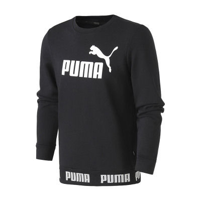 PUMA彪马男装运动服休闲服logo圆领卫衣844791 L 84479101黑色