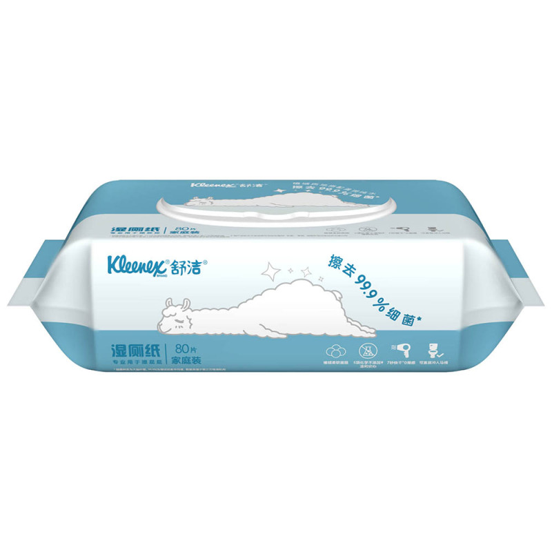 舒洁湿厕纸家庭装80片