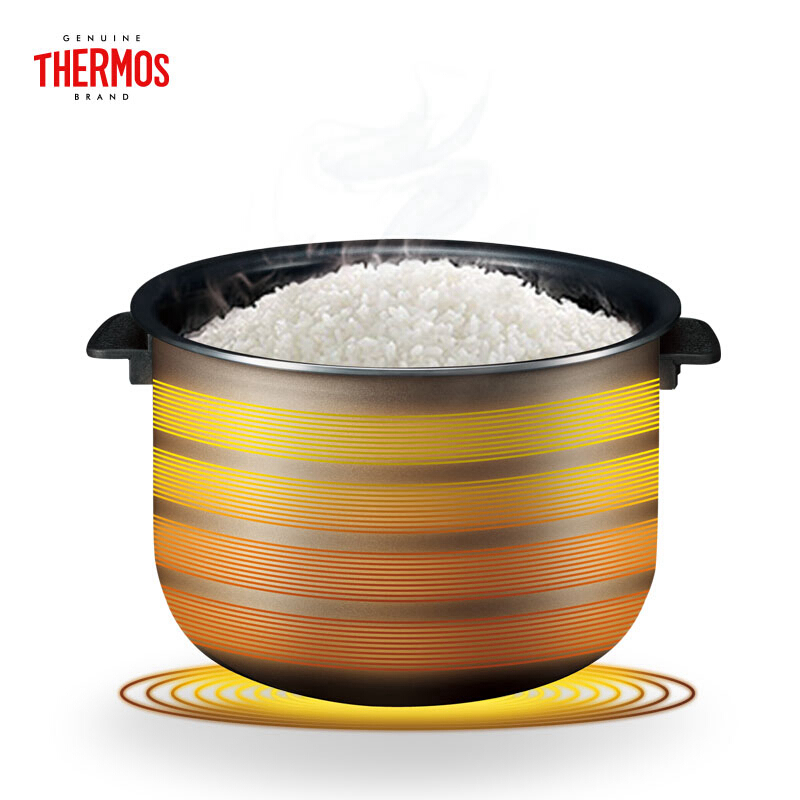 膳魔师(THERMOS)电饭煲EHA-4152E 智能3D加热预约 5L大容量 陶晶内胆 三维立体加热电饭煲 膳魔師