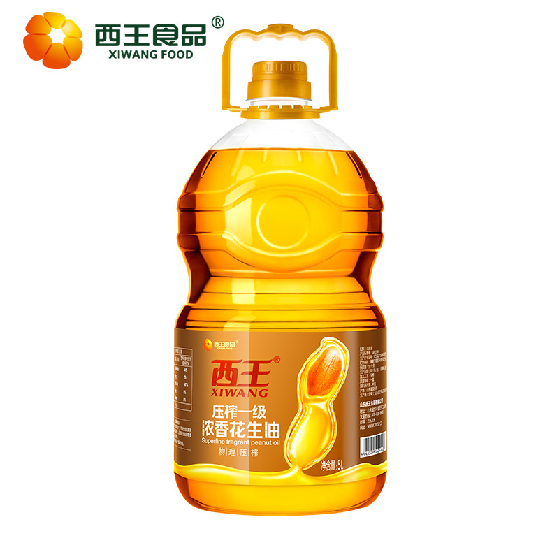 西王压榨一级浓香花生油5L