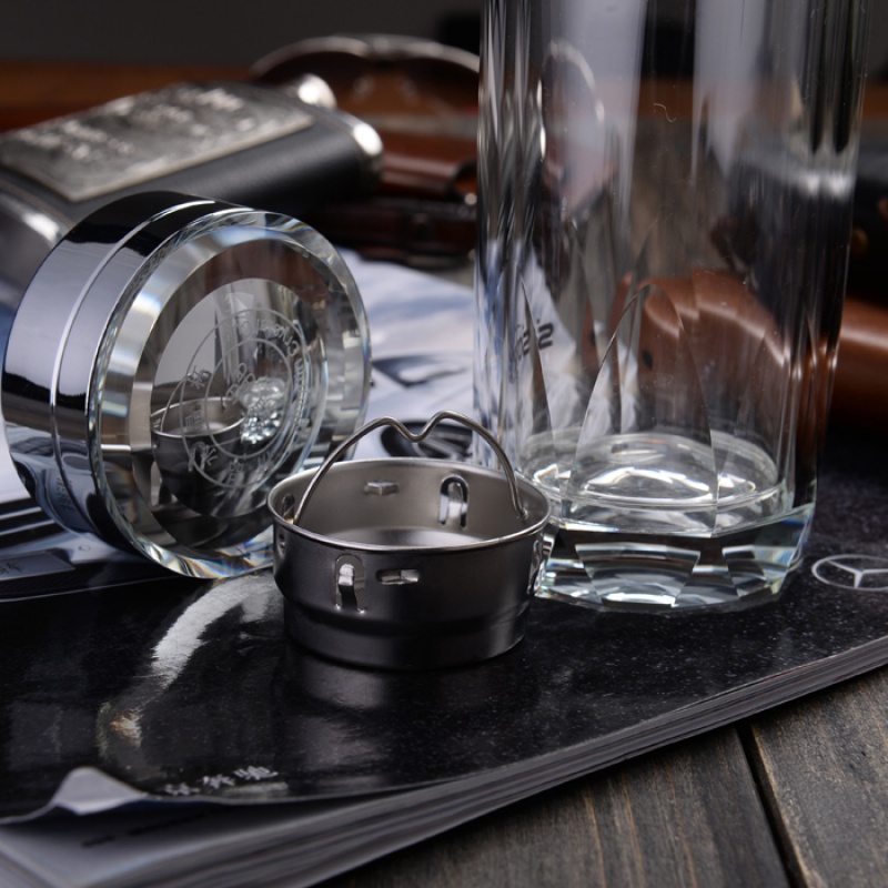 美帮汇德国水杯子玻璃杯茶杯 商务过滤保温防烫刻字礼品杯高清大图
