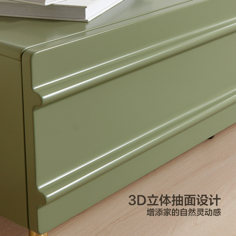 下架 全友家居现代简约小绿封闭式储物电视柜客厅家具670213