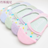 袜子女薄款隐形袜夏季短袜浅口袜船袜玻璃丝纯棉全棉低帮韩国日系