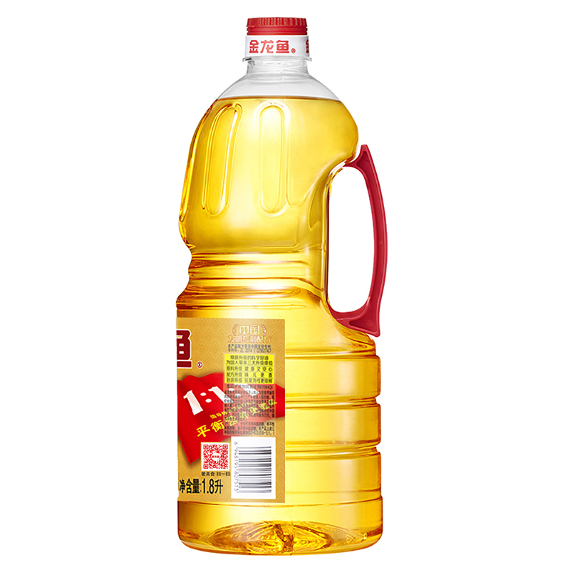 金龙鱼 1.8L 黄金比例调和油(非转基因) 厨房炒炸菜食用调和油 1.8L/桶 金龙鱼(桶)