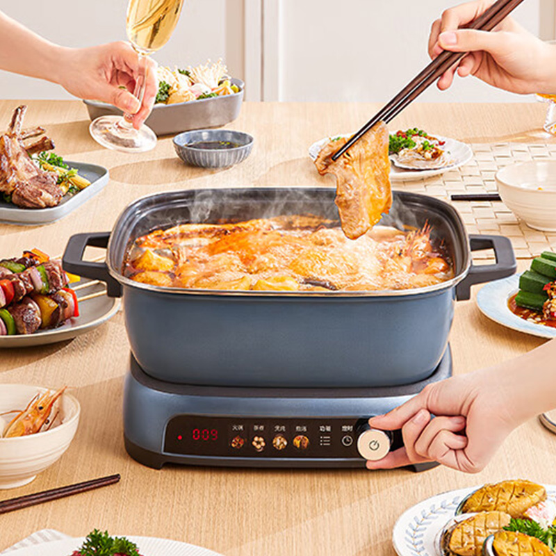 美的电火锅6.5L分体多功能3分钟速热HGE22BF2809高清大图