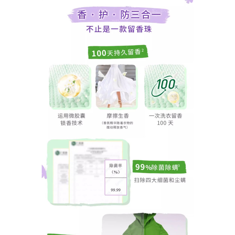 金纺留香珠情绪香氛精油 100天留香-紫苏薰衣草+白桃莫吉托