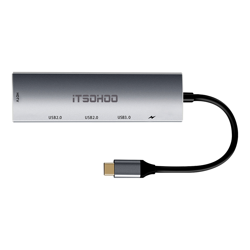 iTSOHOO Type-c扩展坞适用苹果电脑MacBook华为笔记本电脑USB-C转HDMI转换器4K投屏HUB分线器