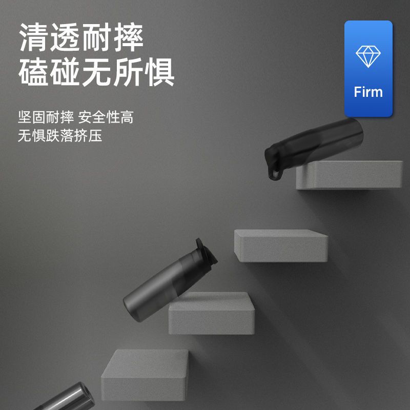 塑料水杯 男士大容量喝水杯子ins简约便携式学生耐摔水壶户外水瓶 灰色850ml[可装开水]