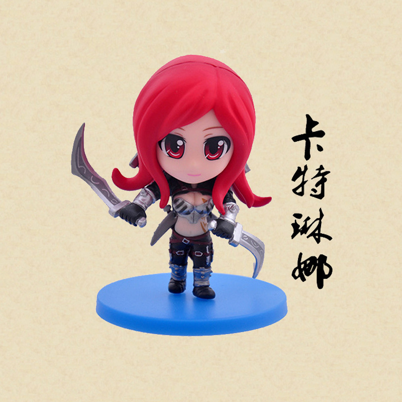 游戏手办18款q版lol盒装卡特琳娜索拉卡模型摆件lol手办公仔