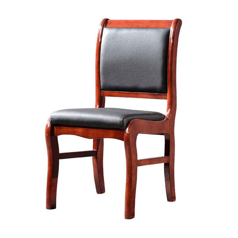 徽源昇HF753办公椅木质会议椅家用靠背椅四脚皮质培训椅餐椅职员椅