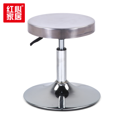 [红心家居]时尚不锈钢吧台椅凳子旋转升降吧椅高脚圆吧台凳吧凳(脚盘)