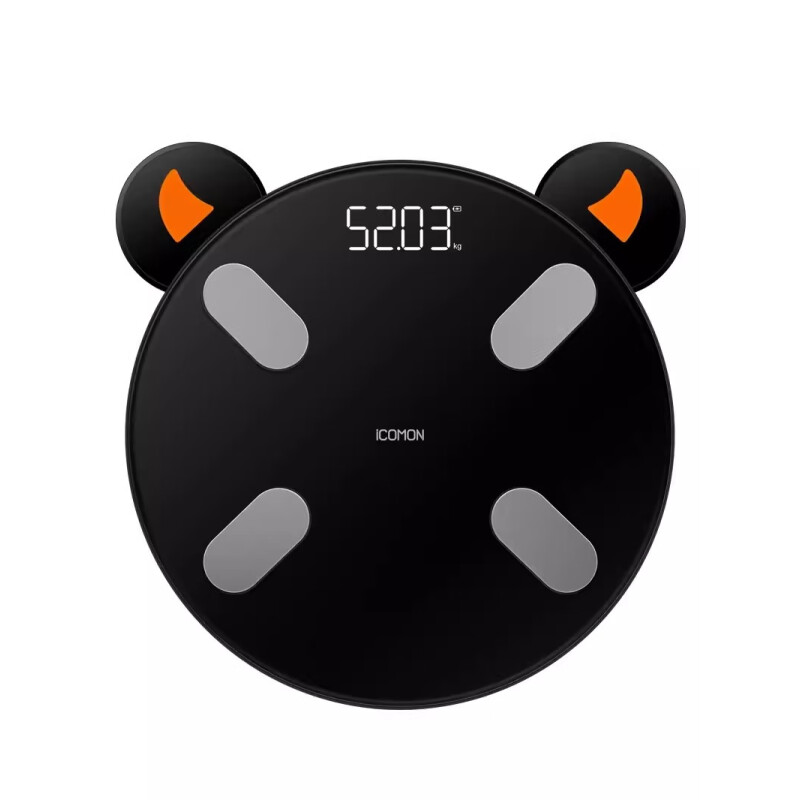 沃莱智能体脂秤精准家用电子体重秤 人体称体脂称专用 小魔瘦黑色 FG2009B