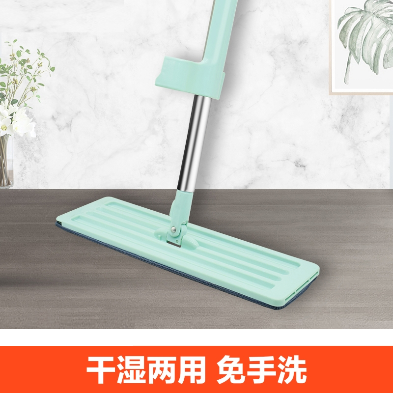 免手洗懒人平板拖把拖地家用一拖净干湿两用吸水墩布旋转式刮水高清大图