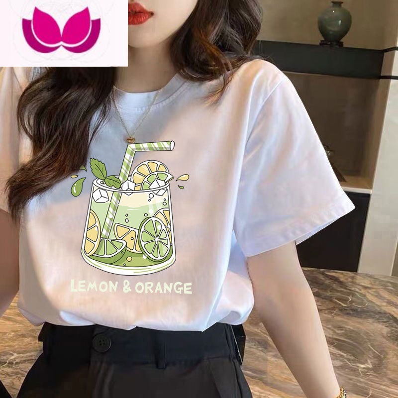 七斓韩系夏天绿色短袖t恤女ins潮2022年新款百搭上衣服设计感小众bm风