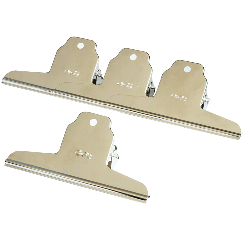 得力(deli)10只145mm山形票据票夹 办公用品 9531