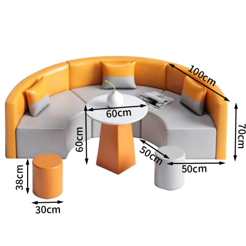 怡卓欧沙发三人位+茶几+2圆凳套高清大图