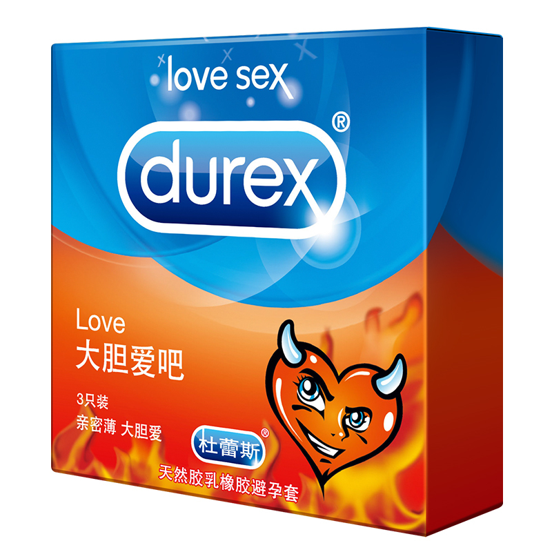 杜蕾斯(Durex) 避孕套 大胆爱吧Love3只*2+活力12只 标准款安全套套 男用成人情趣计生用品byt