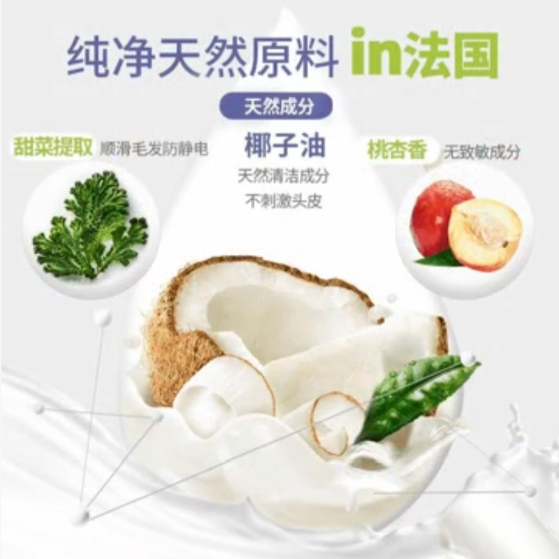 KRICRI/奇利儿童洗发护发二合一500ml高清大图