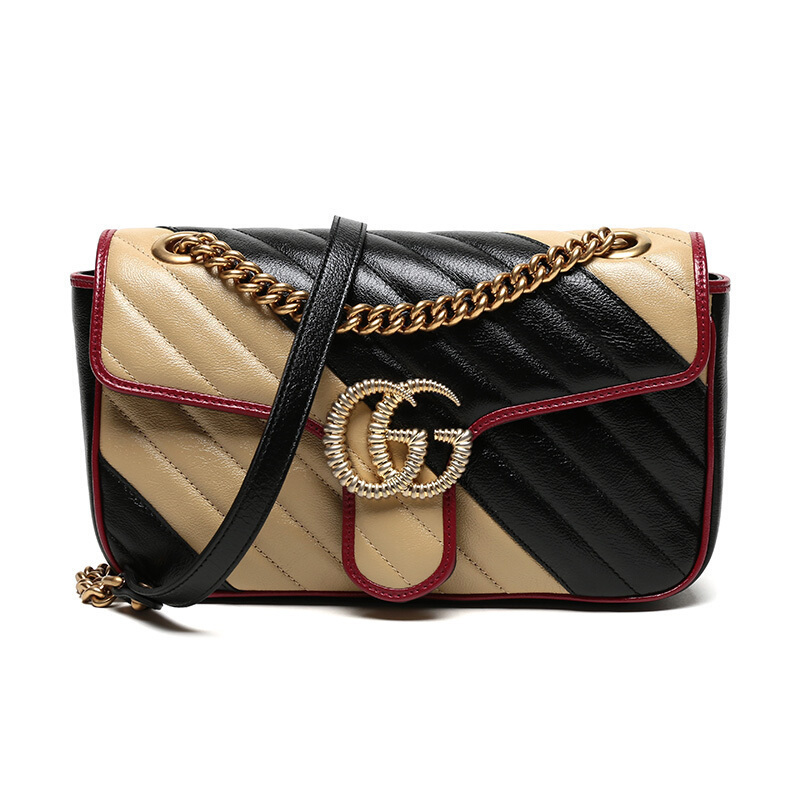gucci 古驰 女士gg marmont系列小号皮革小号单肩斜挎包 443497 0olox
