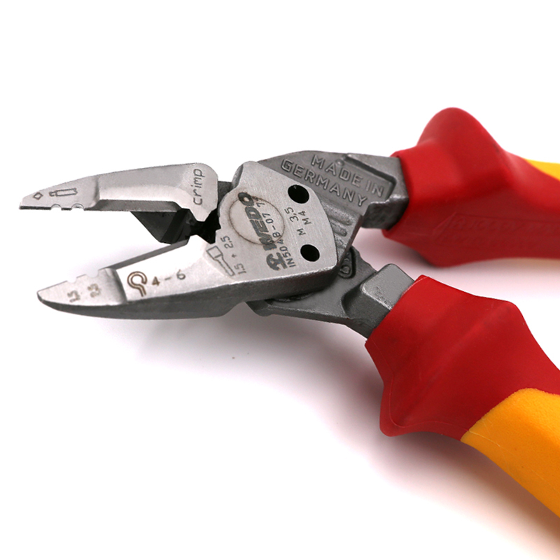 维度(WEDO)IN504B-07 德式绝缘省力弯头斜口钳 铬钒钢 180mm 7寸 德国原装