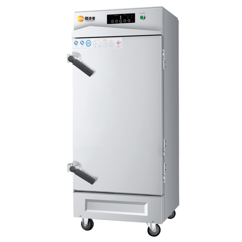 疆途者 商用电蒸箱蒸饭车单门12盘豪华电脑款电蒸饭柜 380V 12kW SJTZ-S1DC-8005高清大图