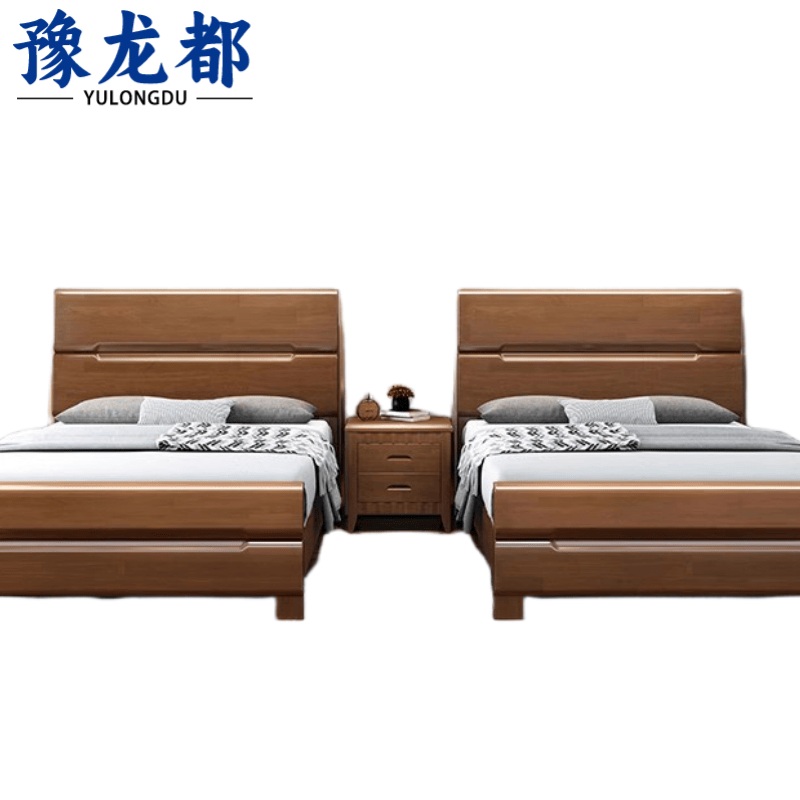 豫龙都 员工宿舍床双人+床头柜套