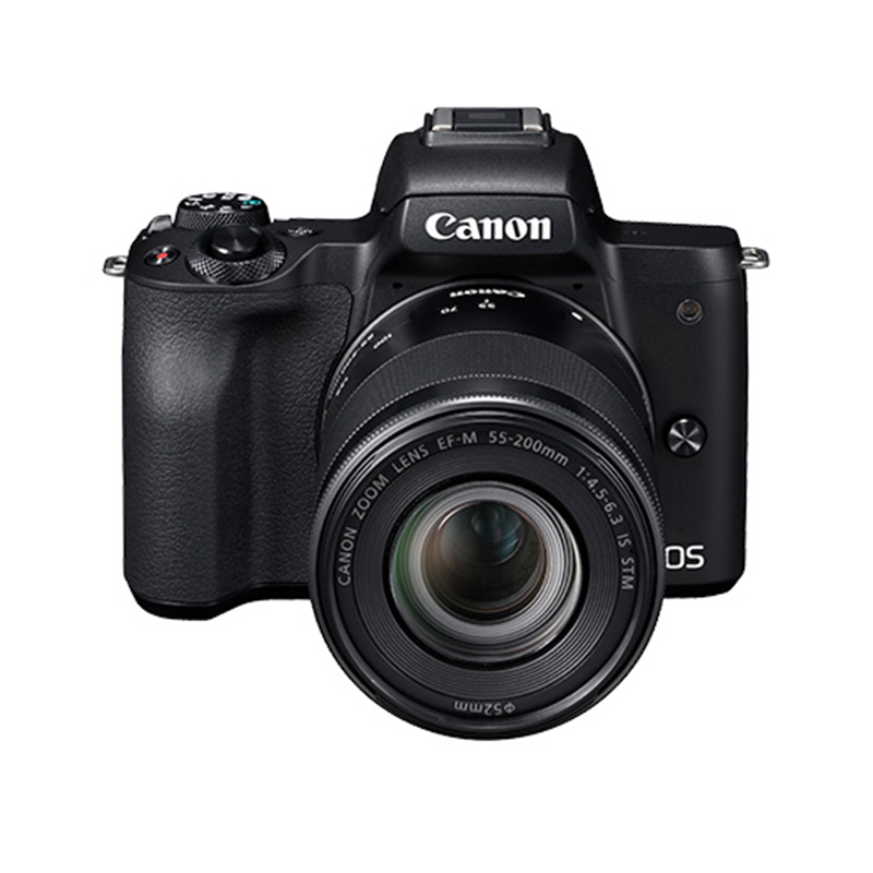 佳能(Canon)EOS M50黑色(15-45mm+ 55-200mm)黑色色数码微单双套高清大图