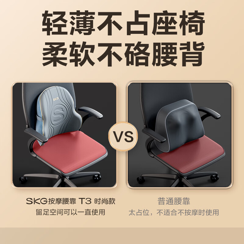 艾诗凯奇(SKG) 腰部按摩器 腰椎背双头捶打按摩仪 全身肩颈按摩枕躺垫靠垫 送男女友生日元宵节礼物高清大图