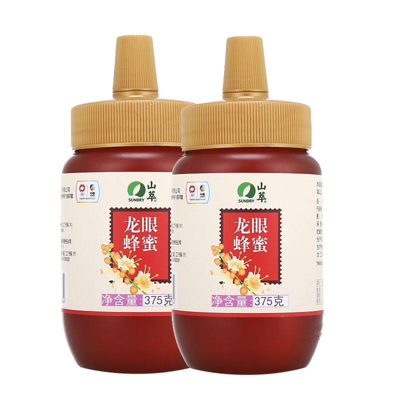 山萃 中粮 冲饮谷物 龙眼蜂蜜 375g*2瓶