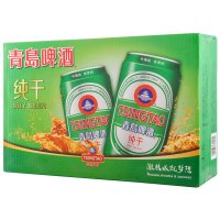 青岛啤酒 纯干(10度)330ml*24罐