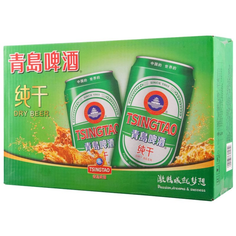 青岛啤酒 纯干(10度)330ml*24罐