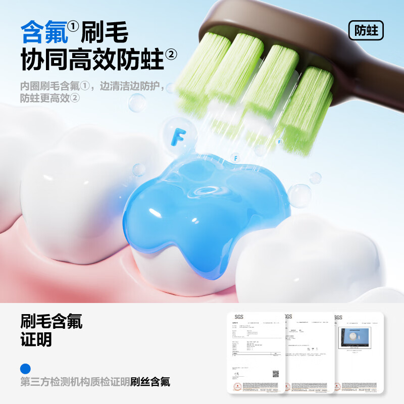 参半(NYSCPS)儿童萌趣牙刷含氟防蛀软毛护齿吸盘牙刷小巧超柔刷毛 软毛 1支 粉色高清大图