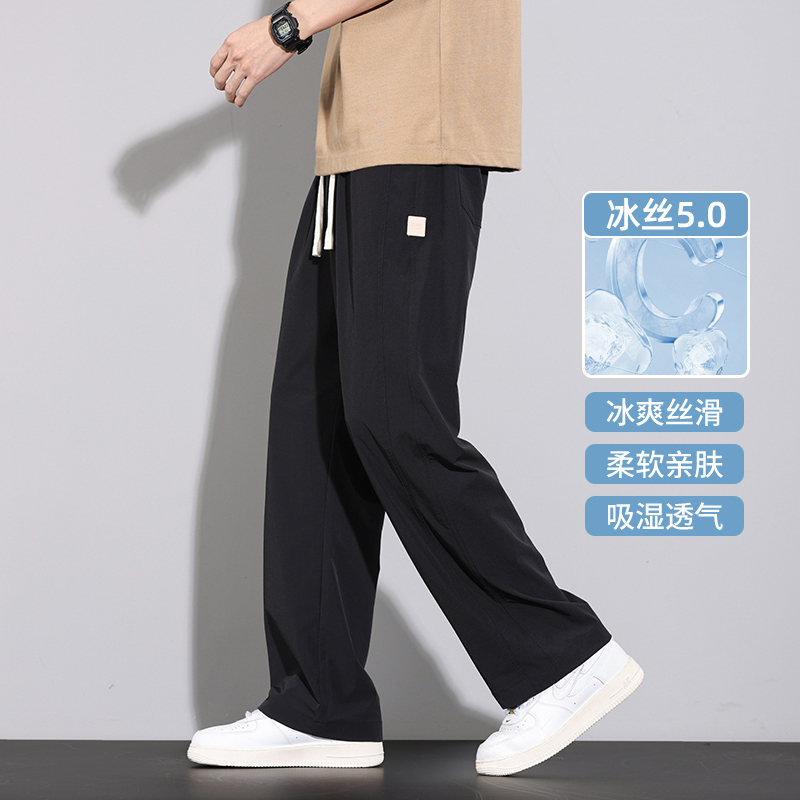 啄木鸟男士休闲裤美式工装裤夏季薄款2025新款宽松直筒运动裤子K
