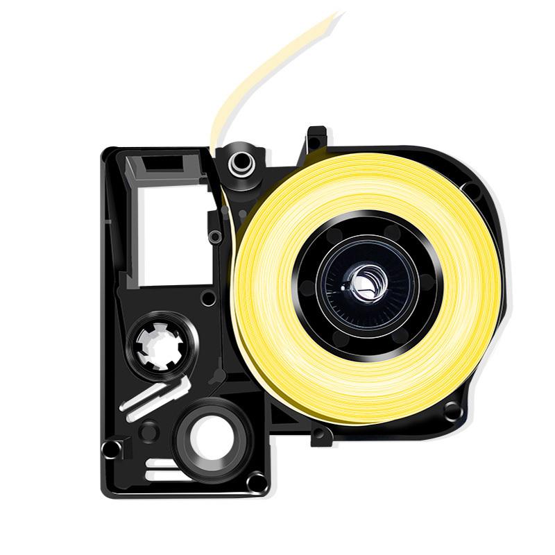 e代经典 9mm黄底黑字标签色带 适用爱普生EPSON LW300;LW400;LW700;LW600P LK-3YBP高清大图