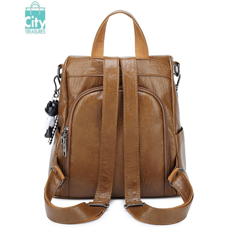 bangdou双肩包女2023新款时尚包包洋气百搭女包韩版潮流防盗背包