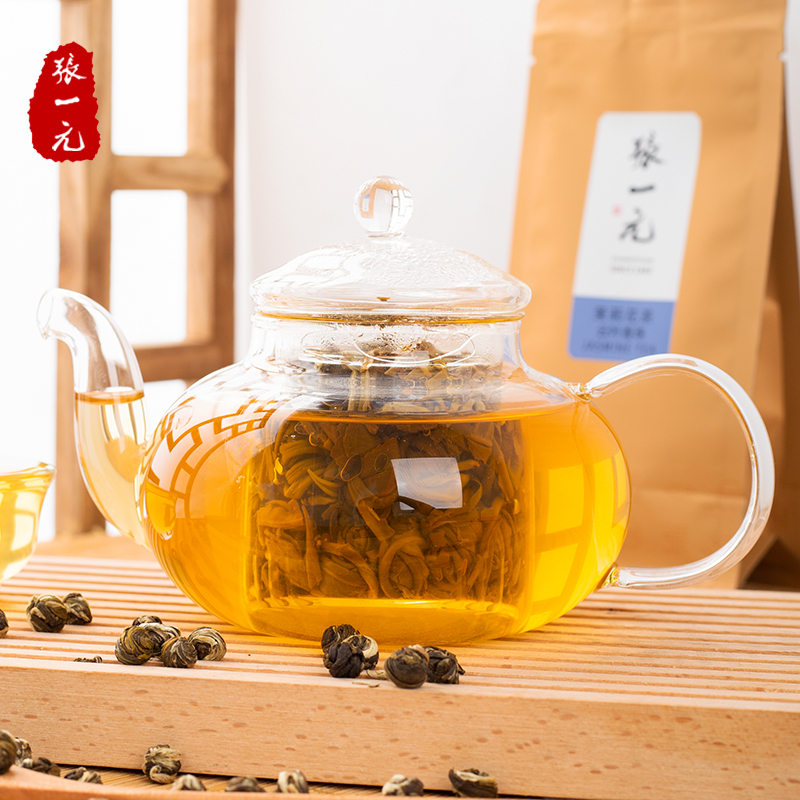 张一元茶叶 特种茉莉花茶云叶香珠50g 绣球浓香型茉莉龙珠 袋装绿茶茶叶