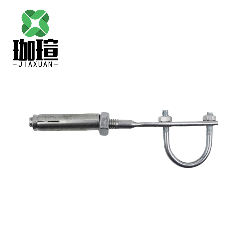 珈瑄 膨胀管卡U型抱箍管卡固定管夹天然气管道水管固定支架鱼尾卡U形卡 DN20内径26mm 单位:个